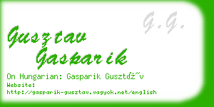 gusztav gasparik business card